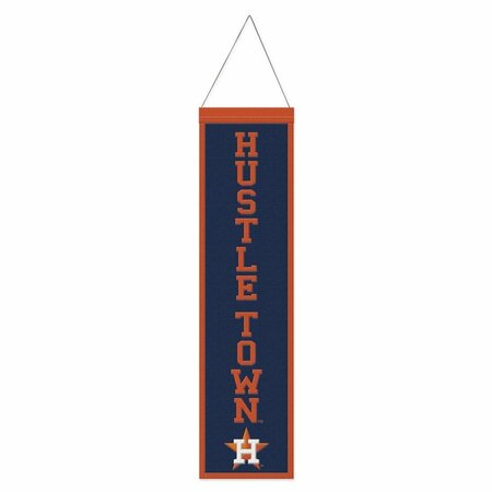 TOKENS 8 x 32 in. MLB Heritage Slogan Design Houston Astros Wool Banner TO2821835